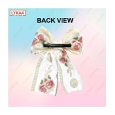 LYKAA Off-White Womens Hair Ribbons ( Pack of 1 ) - Off-White