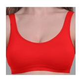 Madam - Red Cotton Blend Non Padded Womens Everyday Bra ( Pack of 1 ) - None