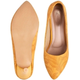 Shoetopia Yellow Women''s Pumps Heels - None