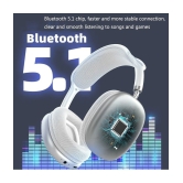 OLIVEOPS P9 Silver Headphones Bluetooth Bluetooth Headphone On Ear 4 Hours Playback Active Noise cancellation IPX4(Splash & Sweat Proof) Silver