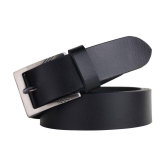 Clock21 - Black 100% Leather Men's Formal Belt ( Pack of 1 ) - 38, Black