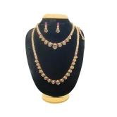 Bridal Necklace Set with Kundan Stones and Pearls