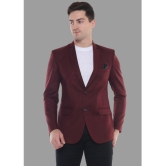 DKGF Fashion - Maroon Polyester Regular Fit Mens Blazer ( Pack of 1 ) - None