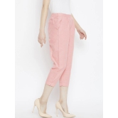 Women Peach-Coloured Relaxed Cigerette Trousers