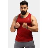 Fuaark - Maroon Polyester Regular Fit Mens Tanks ( Pack of 1 ) - None