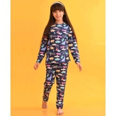 DINOSAUR RAINBOW LONG SLEEVES GIRLS PYJAMA SET - BLUE-5-6 YEARS / 2N / PINK