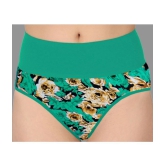 Madam - Green Cotton Printed Womens Briefs ( Pack of 1 ) - None