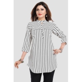 Meher Impex - Off White Crepe Women''s Straight Kurti ( Pack of 1 ) - None