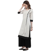 Antaran Cotton Striped Straight Women''s Kurti - White ( Pack of 1 ) - None