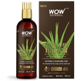 WOW Skin Science Aloe Vera Hair Oil For Dry, Damaged and Frizzy Hair - with Comb Applicator - 100ml