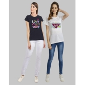 CHOZI - Multi Color Cotton Blend Regular Fit Women's T-Shirt ( Pack of 2 ) - None