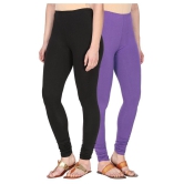 Alena Cotton Lycra Pack of 2 Leggings - L