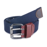 Zacharias - Blue Canvas Mens Casual Belt ( Pack of 1 ) - None