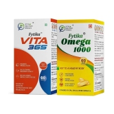 Fytika Vita 365- 60 Tabs + Omega 1000- 60 Caps, Combo Pack - (Pack of 2)