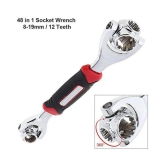 Universal 48 in 1 Multi-functional Socket Tool KIt, Dog Bone Wrench Works with Spline Bolts, Torx, Square Damaged Bolts & Any Size