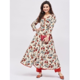 Tissu - Cream Rayon Womens Anarkali Kurti ( Pack of 1 ) - None