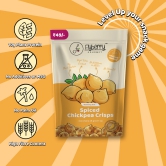 Flyberry Chickpea Crisps: 10g Plant Protein, No Palm Oil, High Fibre, No Preservatives, Vacuum Cooked, Less than 6% Rice Bran Oil.-500 g (Pack of 10*50g)