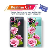 Fashionury Multicolor Printed Back Cover Silicon Compatible For Realme C51 ( Pack of 1 )