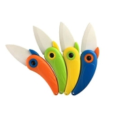 NIDY® Fruit Cutting Ceramic Bird Folding Mini Ceramic Knife Vegetable Fruit Paring Knives Home, Kitchen & Dining, Outdoor, Picnic or Portable Travel Use Random Color