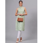 HIGHLIGHT FASHION EXPORT Cotton Printed Straight Womens Kurti - Green ( Pack of 1 ) - None