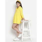 Oxolloxo Yellow Checked Satin Shirt Midi Dress