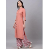 Doriya - Pink Front Slit Rayon Women's Stitched Salwar Suit ( Pack of 1 ) - None