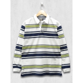 Auto Stripes Beige Navy Polo T-Shirt-S / Beige