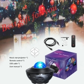 Starry Galaxy Projector Star Night Light Projector Galaxy Projector Light Ocean Wave Projector Bluetooth Galaxy Night Projector Light