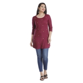 JC4U - Maroon Viscose Womens Straight Kurti - XL