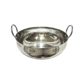 Dynore Stainless Steel Deep Kadhai 2 mm ( 4 ) L - Silver