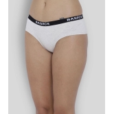 BASIICS By La Intimo Cotton Womens Bikini Panties ( White ) - None