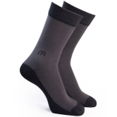 Man Arden - Dark Grey Cotton Men's Mid Length Socks ( Pack of 1 ) - Dark Grey