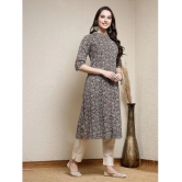 Stylum Cotton Printed A-Line Womens Kurti - Black ( Pack of 1 ) - None