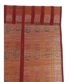 Three Panel Bamboo Curtain - Maroon-9 ft length