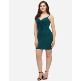 clafoutis Lycra Solid Knee Length Womens Bodycon Dress - Teal ( Pack of 1 ) - None