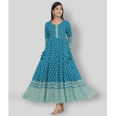 KIPEK - Blue Straight Rayon Womens Stitched Salwar Suit ( Pack of 1 ) - XXL