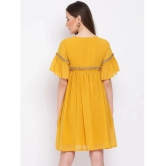 ALL WAYS YOU Polyester Yellow Fit And Flare Dress - - None