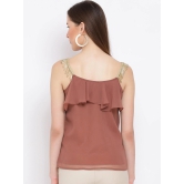 ALL WAYS YOU Women Top Crepe fabric  Brown XS