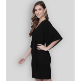 Addyvero - Black Cotton Blend Womens Bodycon Dress ( Pack of 1 ) - M