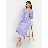 lucknowi chikankari hand embroidered long kurta