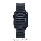 Croma Broad Metallic Strap for Apple iWatch (38mm / 40mm / 41mm) (Apple Compatible, Black)