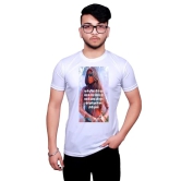 NITYANAND CREATIONS Round Neck White Holi T-Shirt for MEN-HOLI-T-SHIRT-11543-S