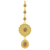 Paola Exclusive Stylish Gold Plated Traditional Maang Tikka Jewellery For women Girl - Golden