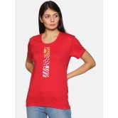 38 Women Cotton Round Neck Printed T-shirts-2XL / Maroon