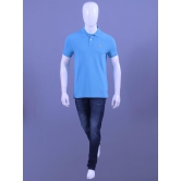 Men's Blue Embroidery Polo T-Shirt