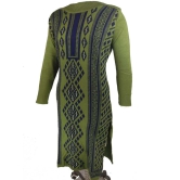 Woollen Stylish Boat Nech Design-Olive / S-XL