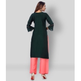 Kapadia - Green Straight Rayon Womens Stitched Salwar Suit ( Pack of 1 ) - XL