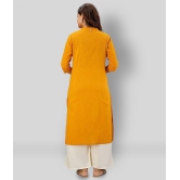 Lee Moda - Yellow Cotton Women's Straight Kurti - None