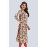 Meher Impex Cotton Printed Straight Womens Kurti - Multicoloured ( Pack of 1 ) - None