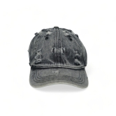 Chokore Distressed Denim Cap (Black)